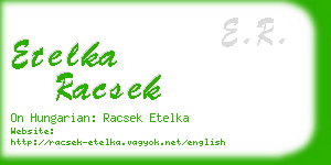 etelka racsek business card